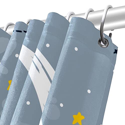 Rideau de douche lune endormie grand format pour baignoire - 6