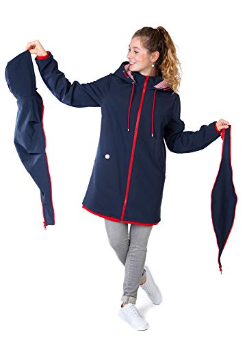 Viva la Mama - Umstandsjacke mit Baby Trageeinsatz Allwetter - MELLORY marineblau - M
