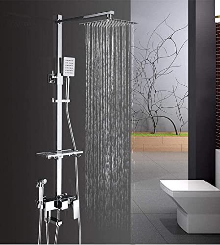 Baignoire encastrée en acier inoxydable avec mitigeur de douche rotatif chrome