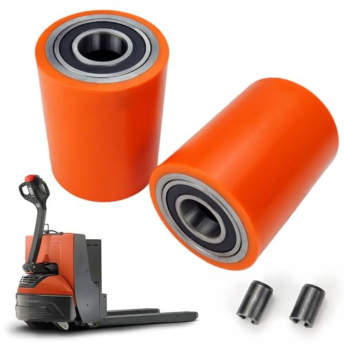 Image of 2 Pcs Pallet Jack Wheels Load Wheel Kit 8HBW23 Compatible with Toyota Model 8HBW23 Electric Pallet Jack Lift Truck