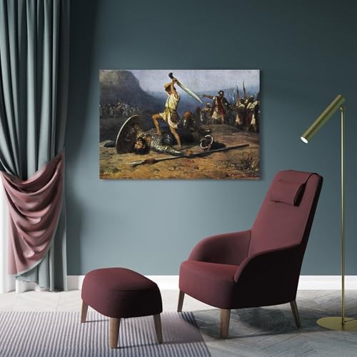 Poster de la Bible d'Anton Robert Leinweber impression d'art David Goliath - 4