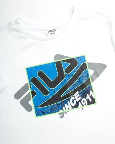 Fila Conjunto de fato de treino para meninos – Moletom de tricô de desempenho de 3 peças, calça de m