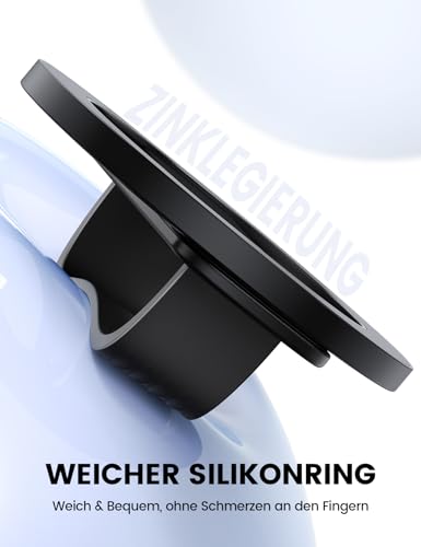 Lamicall Handy Fingerhalterung für MagSafe Ring - [Weicher Silikongriff] 2-IN-1 Tragbarer Handy Ständer, Magnetische Handy Ring Halterung für iPhone 17/16, Smartphone Griff Halter für MagSafe Zubehör