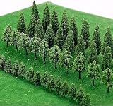 bzjqh Model Trees Kit 50pcs Mixed Scale DIY Scenery Building Set for Architectural Models, Train Sets & Dioramas 28/40/55/65mm