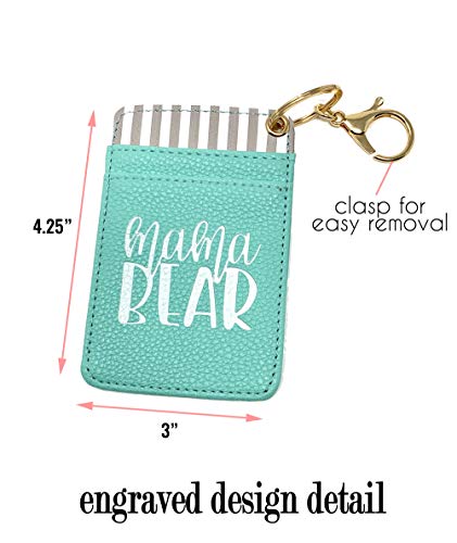 Best Gifts For Mom - Mama Bear Gift - Mom Keychain Wallet - Unique Silicone Bangle O-Ring Id Credit Card Wallets - Cute Gifts For Mother's Day, Birhday Present For Momma, Mommy From Daughter, Son #TOP4