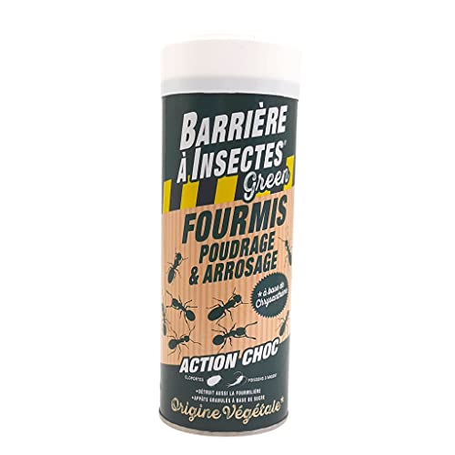 BARRIERE A INSECTES GREEN Anti-Fourmis Poudrage & Arrosage à Base de Chrysanthème 300 g, BARBIOFOP300N Cover