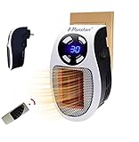 Electric Portable Space Alpha Heater - 500W Small Heater Plug In Wall with Thermostat, Timer, Led...