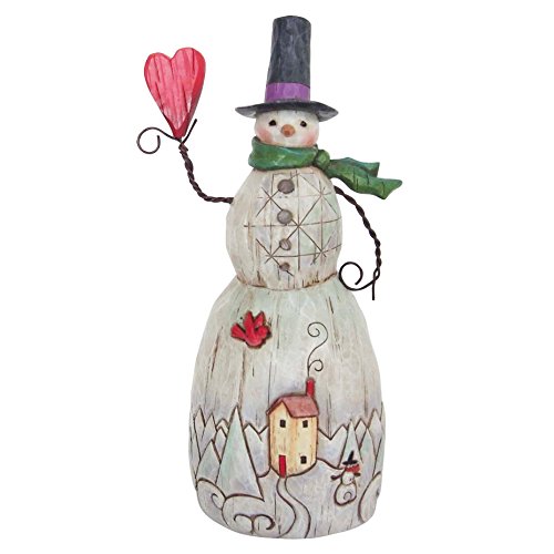 Enesco by Jim Shore Folklore Snowman with Heart