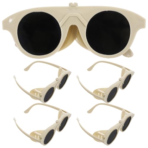 WHAMVOX 5pcs Welding Goggles Protective Eye Glasses for Arc Welding Industrial Use Plastic Safety Goggles with Impact Resistance for Professional Welders