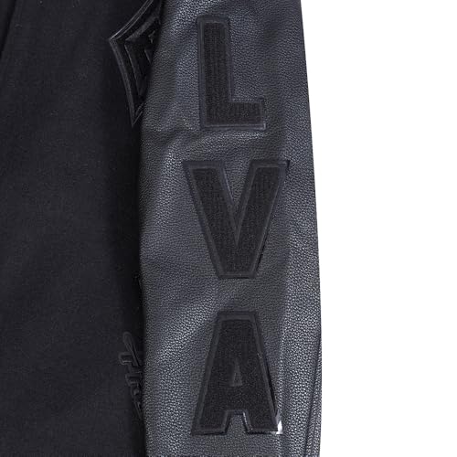 Image of Pro Standard Mens WNBA Classic Triple Black Varsity Jacket