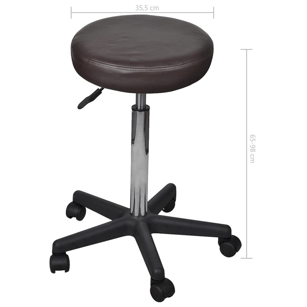 Homgoday Tabourets de bureau 2 pièces marron 35,5 x 84 cm en simili cuir, chaises d'extérieur, chaises de salle à manger pour jardin, ameublement de chaises de jardin, mobilier d'extérieur, terrasse