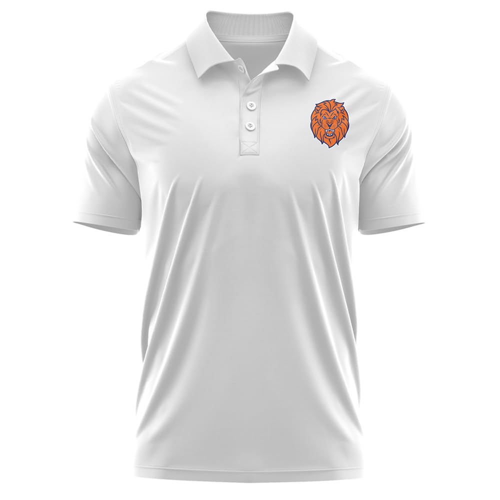 Campus Lab Lincoln University (Pa) Adult Men's Polo Left Chest Logo, White, X-Large