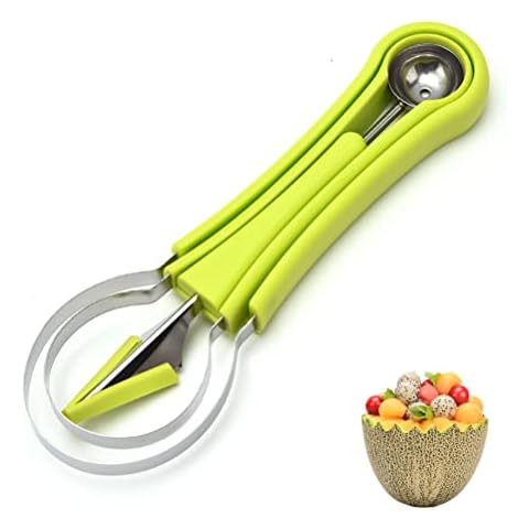 Tianbi Melonen-Kugelschaufel-Set, Melonenentkerner, Schäler, multifunktionaler Edelstahl-Fruchtschaufel Cover