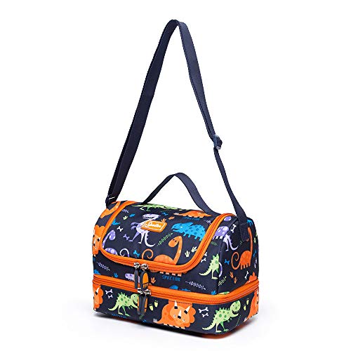 Kit Mochila de Carrinho Menino Lancheira Estojo Dino