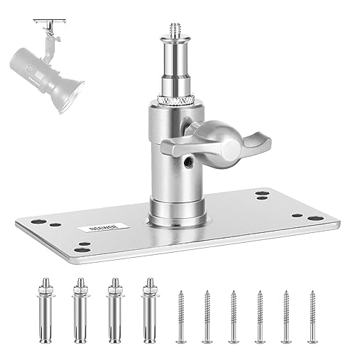 Neewer ST-WM1 - Soporte de Pared para Techo de 3.34 Pulgadas con Rosca de 1/4 Pulgadas y 10 Tornillos, Soporte de Pared para cámara de Estudio fotográfico de fotografía, luz de Video, Flash
