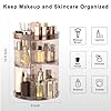 360 Rotating Makeup Organizer with Lipstick Slots, DIY 8 Adjustable Height Spinning Skincare Organizers, Brush and Perfume Storage Carousel, Cosmetic Display Case for Vanity Bathroom Countertop #3