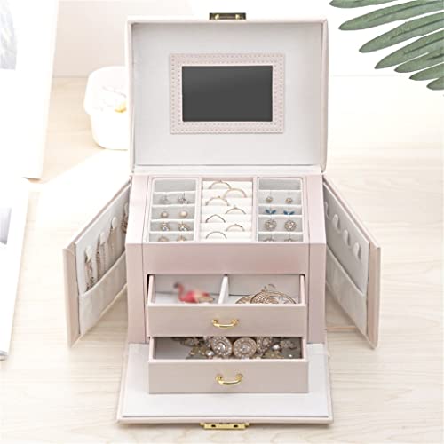 Boîte de rangement de bijoux d'exception en cuir PU et finitions européennes - 4