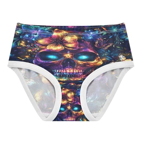 Gothic Skull Neon Butterfly Flower Toddler Girls's Underwear 2T 202b9019