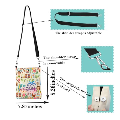 JYTAPP Hawaii Vacation Gift My Trip To Hawaii Crossbody Bag Purse for Women Hawaii Travel Gift Tropical Country Trip Bag2