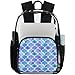 Blaue Meerjungfrauen-Skala, transparenter Rucksack, wasserdichter PVC, transparenter Rucksack, Schule, Büchertasche, Tagesrucksack, Rucksack für Reisen, Arbeit, mehrfarbig