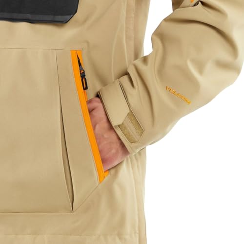 Volcom Jaqueta masculina padrão Brighton pulôver Anarok com capuz para snowboard, dourado S4