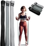 200cm Long Fabric Resistance Bands Set 3PCS– Non-Slip Bands for Pull-Up Assist, Pilates, Full Body Stretching, Home Gym & Physical Therapy