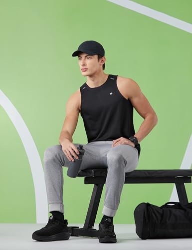Image of Amazon Brand - Symbol Men's Polyester Color Block Active Regular Fit Sports | Round Neck | Sleeveless T-Shirt