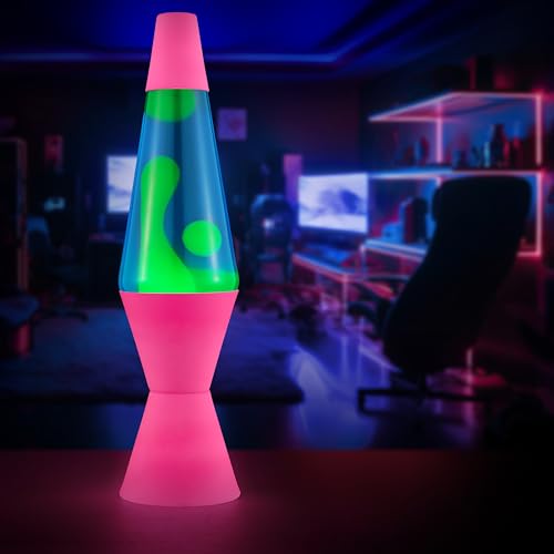Image of Lava The Original Lamp - 14.5 inch Neon Pink - Classic Liquid Motion Lamp - Green /Yellow and Blue Liquid - Item #2383 (Amazon Exclusive)