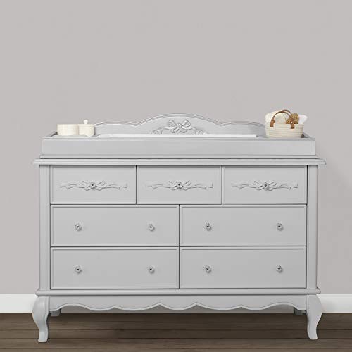 Image of Evolur Aurora Change Tray I Lasting Quality I Intricate Ribbon Bow Scrollwork, Silver Mist