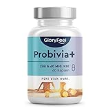 Probivia + Zink - 60 Mrd KBE hochdosiert - Kulturen Komplex mit 21 Bakterienstämmen + Inulin & Zink - Lactobacillus & Bifidobacterium - Laborgeprüft, vegan, ohne Zusätze in Deutschland hergestellt