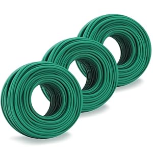 YDSL 100 Feet Soft Tie for Plants, 3 Pack Green Twist Garden Ties Gardening Supplies for Supporting Climbing Plants, Tomatoes, Vegetables, (Diameter – 2.5MM)
