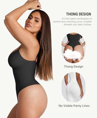 Image of FeelinGirl Shapewear Bodysuit for Women Tummy Control Body Shaper Going Out