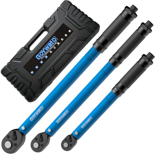 GoYwato Kit de Clés Dynamométriques 1/2" 3/8" 1/4", 3-230N·m Torque Wrench