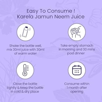 KRISHNA'S HERBAL & AYURVEDA Krishna'S Karela Jamun Neem Juice-1000 Ml Blend Of Fresh Karela, Neem Juice & Jamun Seeds Ayurvedic Solution For Balancing Sugar Levels, Pack Of 1