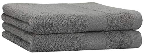 Betz lot de 2 serviettes de bain draps de bain Premium 100% coton taille 70 x 140 cm Couleur anthracite Cover
