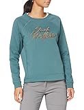 Bequem Jack Wolfskin Damen Winter Logo Sweatshirt, North Atlantic, S
