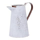 Eimer blumentopf, Rustikale vase, Bauernhaus Deko blumenvase, Vintage Krug Vase, Guter Blumentopf für Zuhause, Balkon, Büro, Garten oder Café und Restaurant.