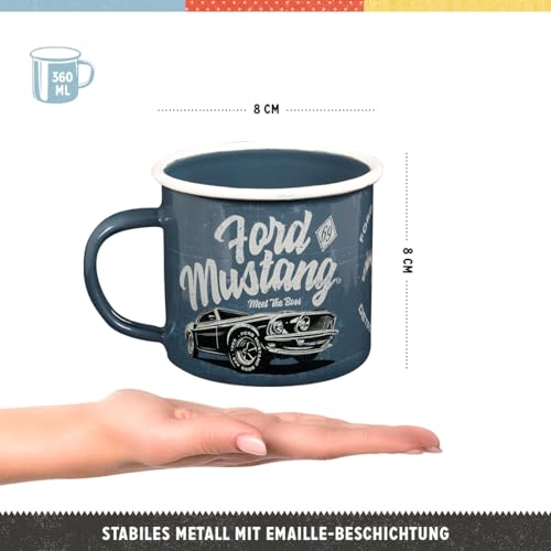 Taza de esmalte retro Nostalgic-Art 12.2 oz Ford Mustang miniatura 2