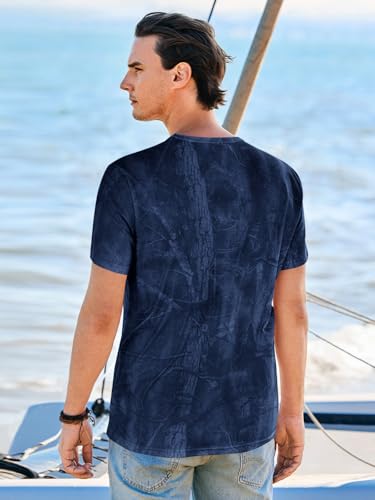Runcati Mens Short Sleeve Crew Neck T-Shirt Tie Dye Casual Graphic Shirt Hipster Stretchy Tee Tops - Image 4