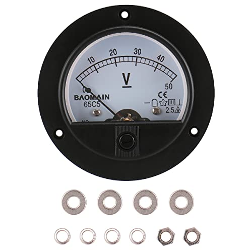 Image of BAOMAIN 65C5 DC 0-50V Class 2.5 Analog Panel Volt Meter