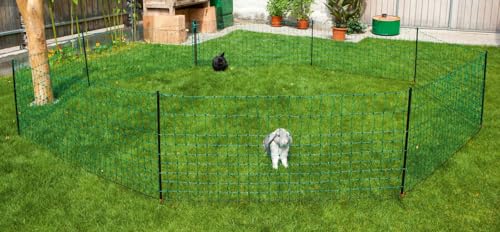 Kerbl Pet Kaninchennetz, Kaninchenzaun, Hasenzaun, Auslauf, Einzelspitze, 25mx65cm, Hasen, Kaninchen, frei gestaltbar, engmaschig