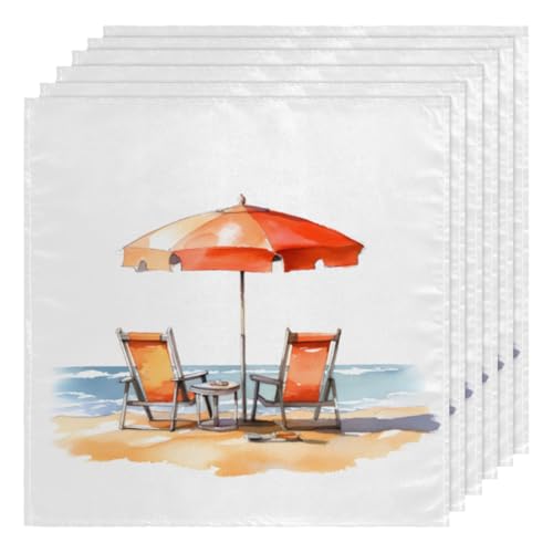 Servilletas de Tela Hawaii Beach Set x6 50.5x50.5 cm miniatura 1