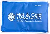 Roscoe Reusable Hot and Cold Pack – Pack for Knee, Shoulder, Back, Injuries - Microwave Heating Pad, 7.5 x 11 Inches, Blue