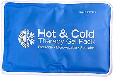 Roscoe Reusable Hot and Cold Pack – Pack for Knee, Shoulder, Back, Injuries - Microwave Heating Pad, 7.5 x 11 Inches, Blue