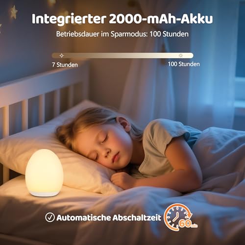 MediAcous Nachtlicht Kinder/Baby Mit 8 Farbe & Stilllicht Dimmbar – Ansicht 5