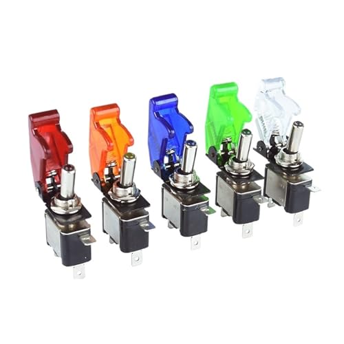 Interruptor de palanca 12V con cubierta verde de alta resistencia para paneles de control 2