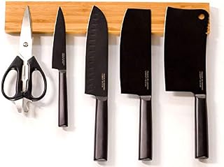 Sooyee Eco Friendly Mounting Bamboo Magnetic Knife Strip, Magnetic Knife Holder, Knife Magnet