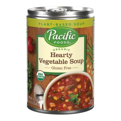 Pacific Foods Organic Hearty Vegetable Soup, Vegan Soup 16.3 Ounce Can #TOP4