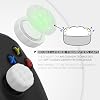 PlayVital Thumbs Cushion Caps Thumb Grips for ps5 ps4, Thumbstick Grip Cover Joystick Caps for Xbox Series X/S, Xbox One, Elite Series 2, Switch 2 Pro Controller - Puff Cloud Texture Design White