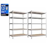 SONGMICS – SONGMICS Schnelle Montage Schwerlastregal 2er Set, 5 Ablagen